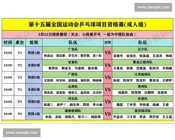 2026年国乒赛事日程公布，全新赛季开启精彩对决，乒乓球爱好者不容错过